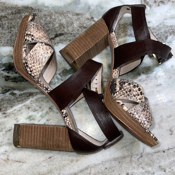 Louise et Cie Gigi Snakeskin Heeled Sandals 7 - Picture 7 of 11